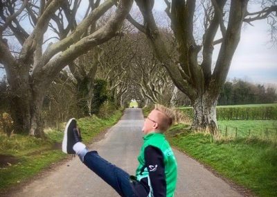Irish Dancing at the Dark Hedges on our Giant's Causeway Experience