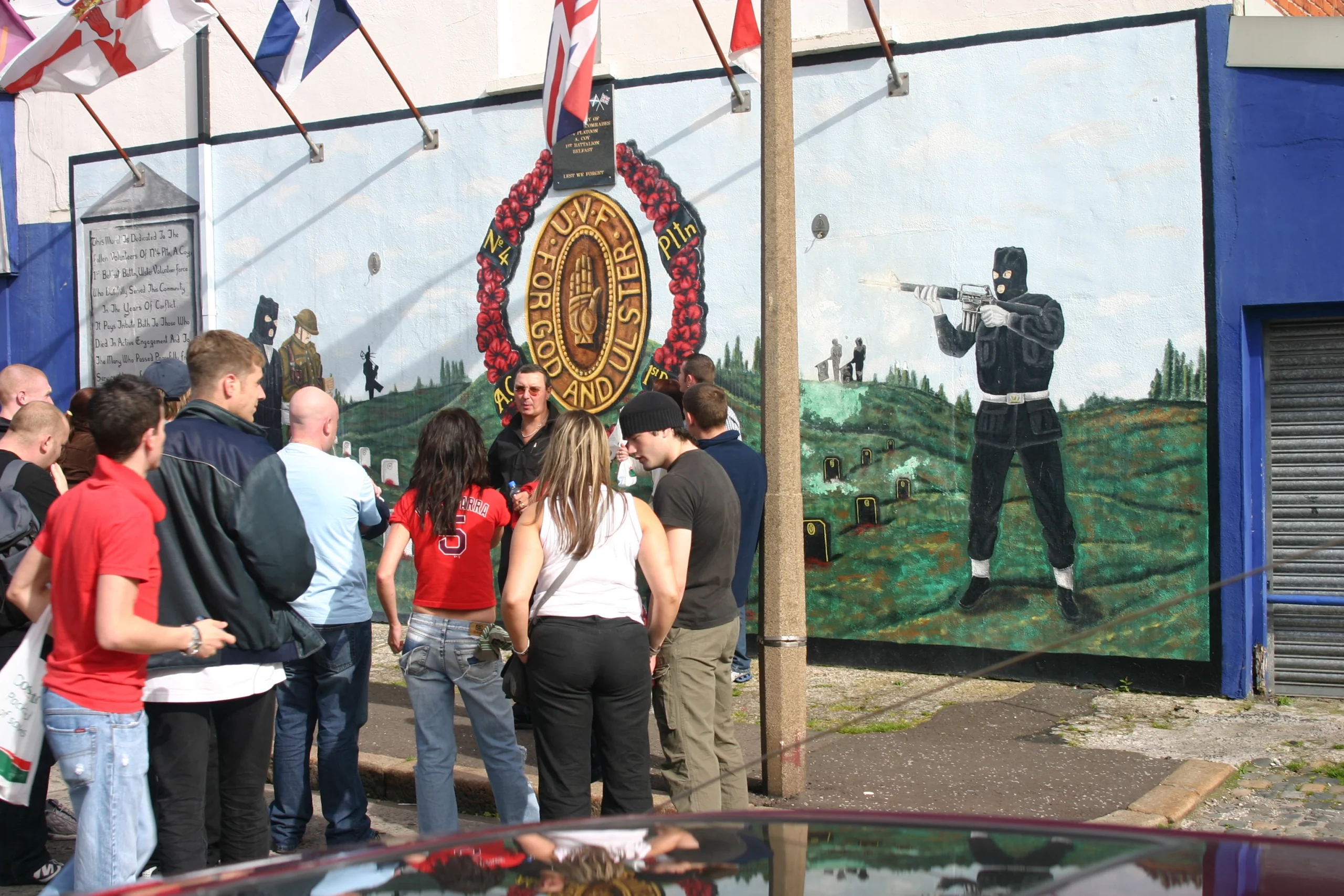 BelfastLad at UVF Mural in Belfast on the Shankill Road