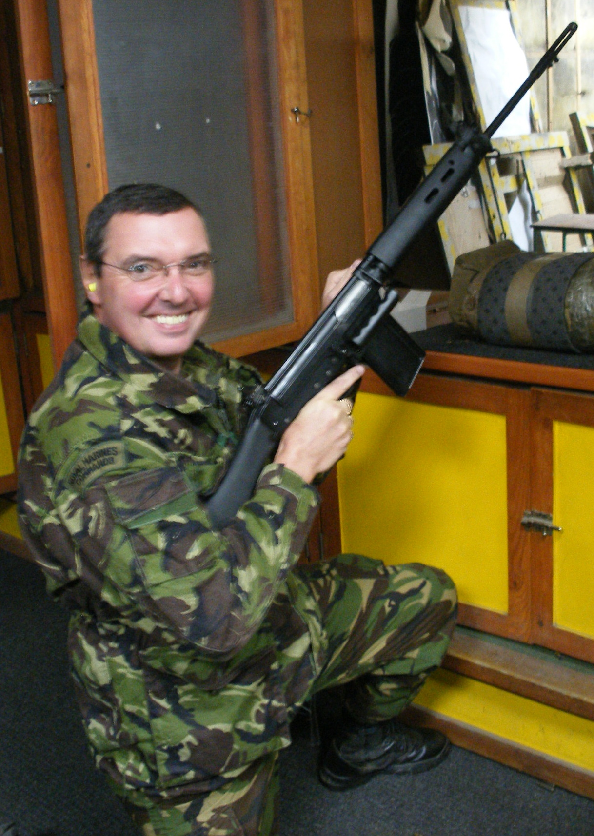 British Army Soldier with SLR Rifle who served in Northern Ireland