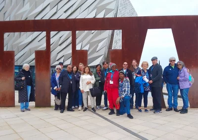Tourists at Titanic Belfast